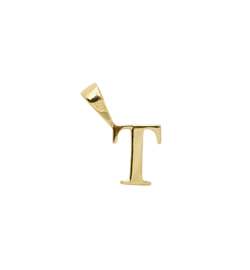 Anna+Nina Vedhæng - Initial Charm T, Goldplated