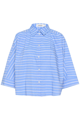 Soaked Skjorte - SLMerona Shirt, Blue and White Stripe