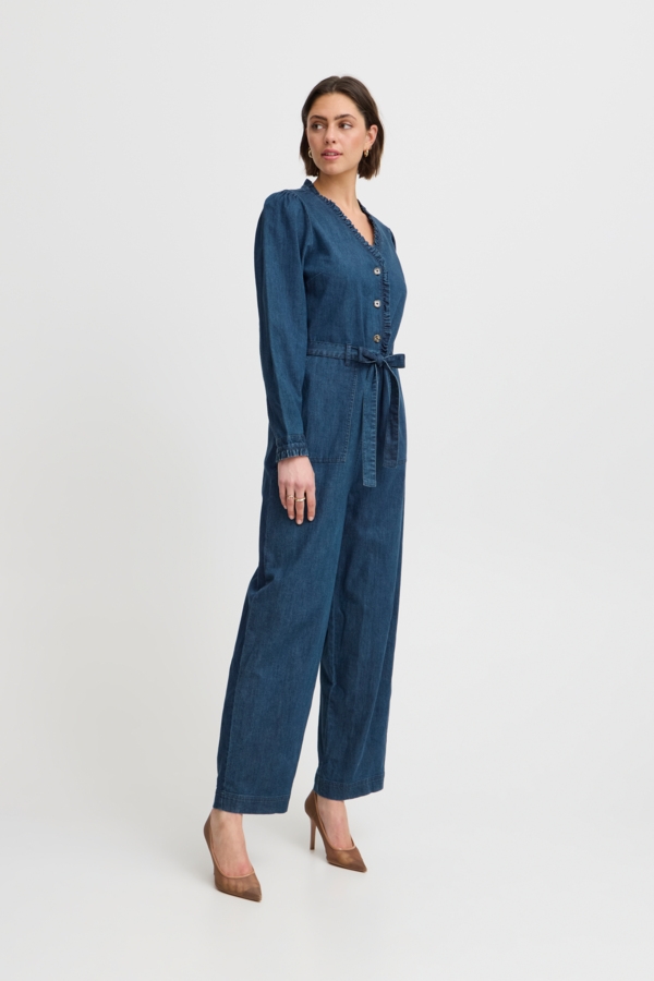 Atelier Reve Buksedragt - IRJULES Jumpsuit, Jules Medium Blue Chambre