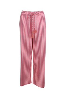  Black Colour Bukser - 39803 FLORA PANTS, Pink Stripe