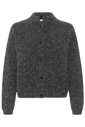 Gestuz Cardigan - AlphaGZ short cardigan NOOS, Charcoal Melange 