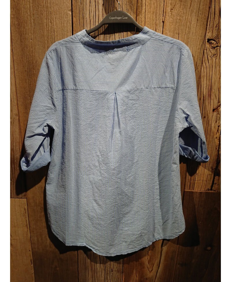 klynke Dinkarville nul Copenhagen Luxe Bluse - Skjorte 1149, Light Blue Stripes